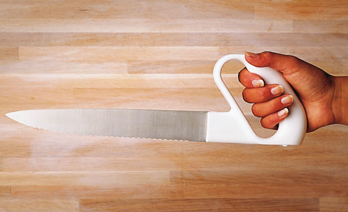 (AV)-Etac Relief Küchenmesser- mit gezahnter Klinge