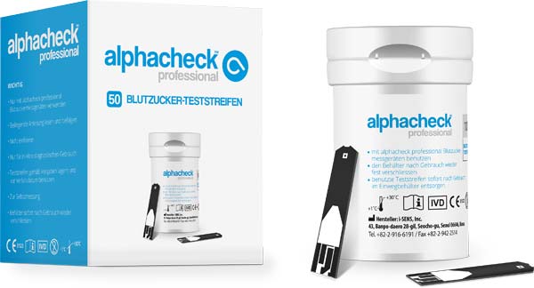 alphacheck professional Teststreifen- Preisgruppe B- Päckchen 50 Stück unter Blutzuckermessgeräte