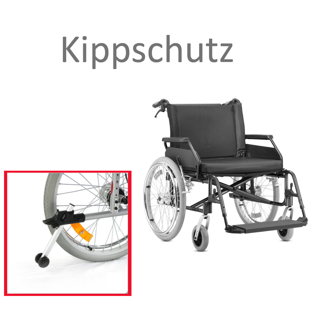 Antikipprollen- Kippsttzen fr B+B Rollsthle unter Rollstuhl Zubehrteile > Bischoff+Bischoff