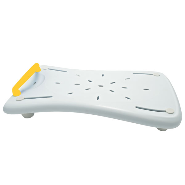 Badewannenbrett Plus- gelber Haltegriff- Belastbarkeit 150kg- für Wannen-Innenmass 38-61cm