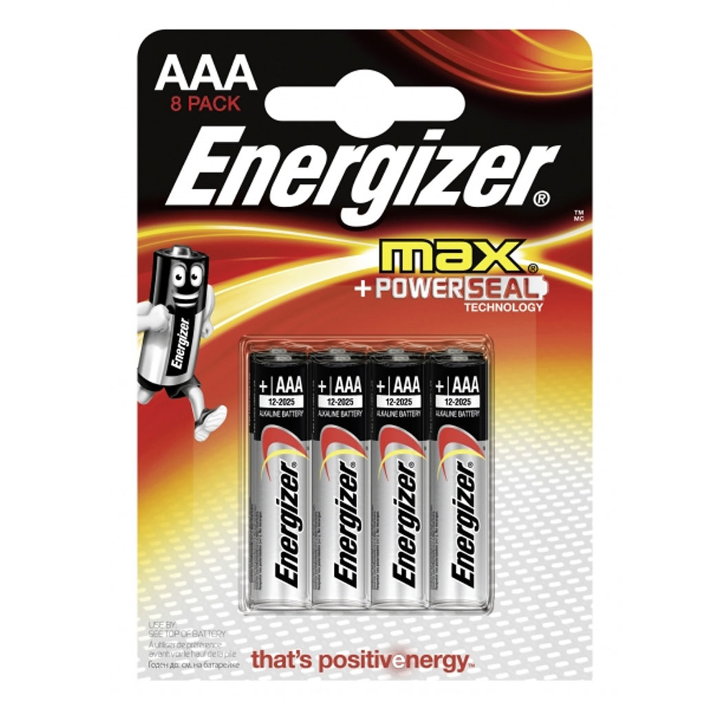 Batterie MICRO (AAA)- Energizer Max Alkaline Micro - AAA - LR03 - 8er Blister- Qualit�ts-Batterien- Maxipack- (P-8)
