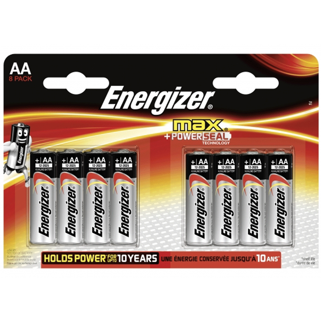 Batterie MIGNON (AA)- Energizer Max Alkaline Mignon - AA - LR6 - 8er Blister- Qualit�ts-Batterien (P-8)- Maxipack