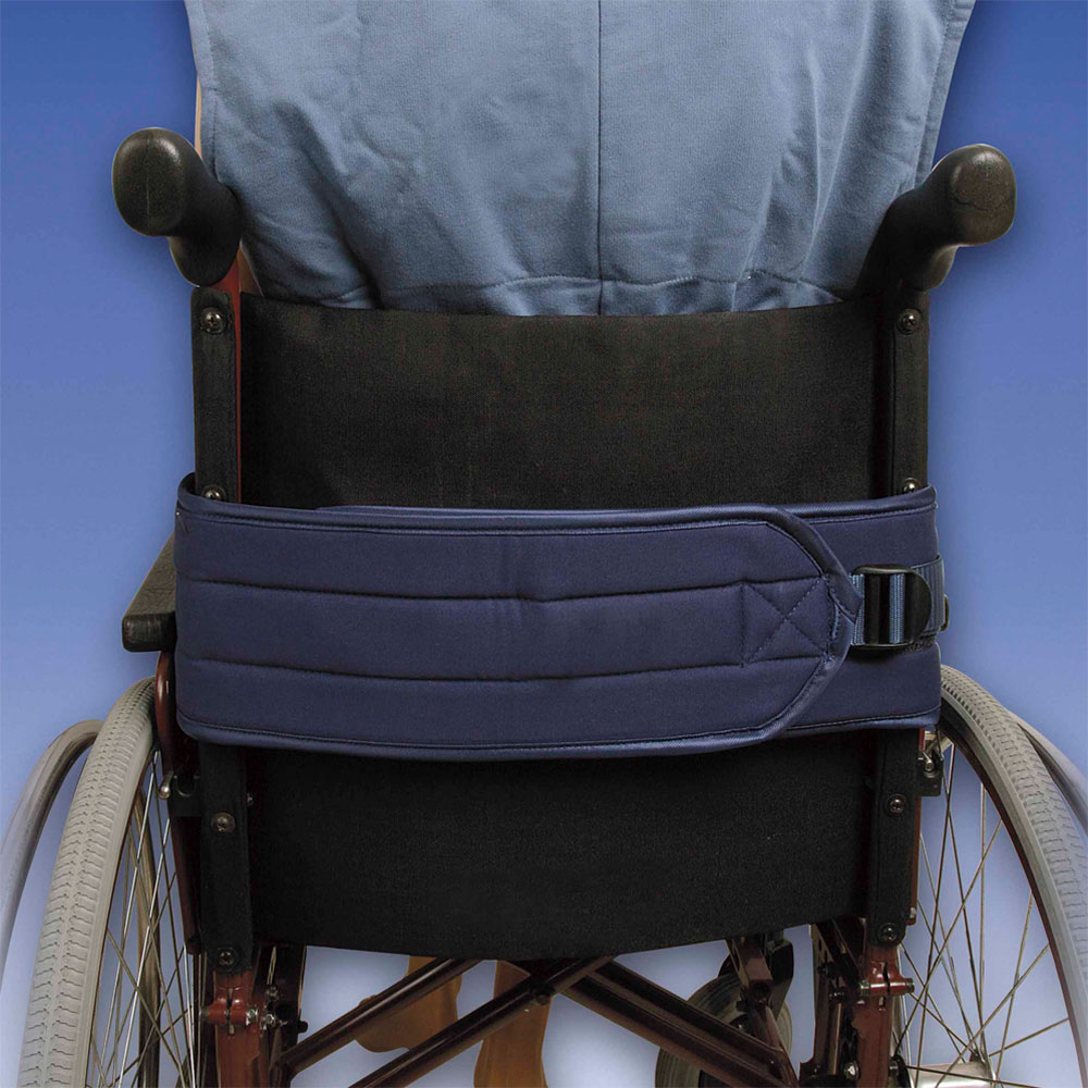 Biocare Basis Klett Rollstuhlgurt- XL blau- Patientensicherungssystem im Rollstuhl- mit Klettverschluss unter XXL Produkte > Rollstuhlgurte > Rollstuhlgurte > Biocare