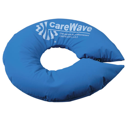 CareWave Ringkissen XL- 130x21 cm- blau- Lagerungskissen zur optimalen Kopflagerung- Lagerungshilfe