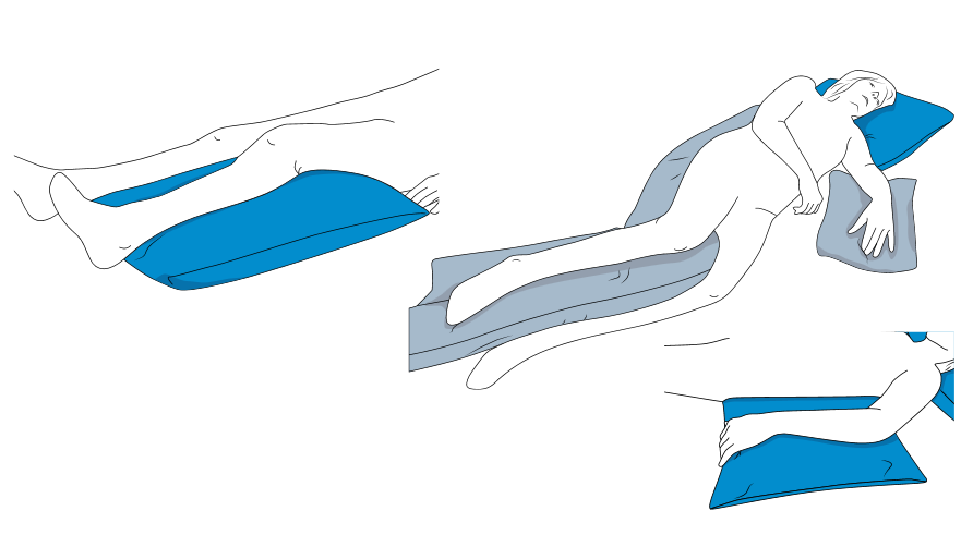 CareWave Universalkissen Duopack- 40x30 cm- blau- Lagerungshilfe für den universellen Einsatz- bsp- Bein- Kopf- oder Armlagerung