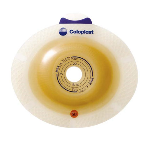 Coloplast SenSura Click Basisplatte konvex light- mit Gürtelbefestigung- P-5 Stück
