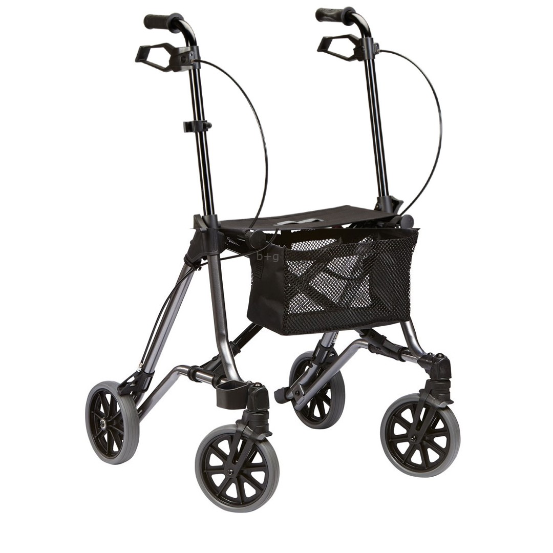 Dietz Taima M ECO- mit langen Schiebegriffen fr grosse Personen- Leichtgewicht Rollator (NEU)- Gehstockhalter- Netztasche- Ankipphilfe- Lenkungsdmpfer fr mehr Fahrkomfort- bis 150 kg unter Rollator (alle Modelle) > Rollator  Leichtgewicht modern > Dietz