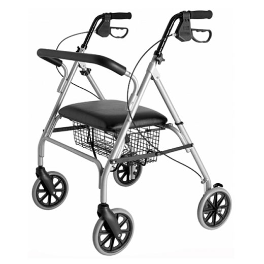 Gehwagen XL Rollator Trendmobil R225 inkl- Korb und Stockhalter- bis 225kg- SB 55-60-65cm