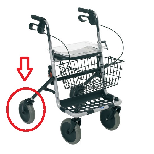 Invacare Ersatzrad fr Banjo Rollator und Delta Gehrad Gehwagen unter Ersatzteile > Invacare