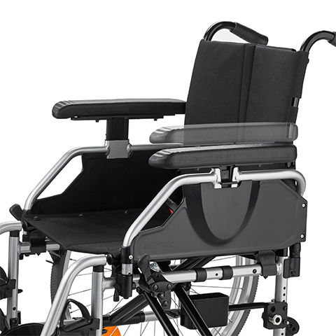 Meyra Eurochair 2 PRO KLINIK Rollstuhl- Alu-Leichtgewicht- Kinikversion inkl- Trommelbremse- Kunstleder- Faltfixierung- Diebstahlsicherung- Stützrollen- uvm-