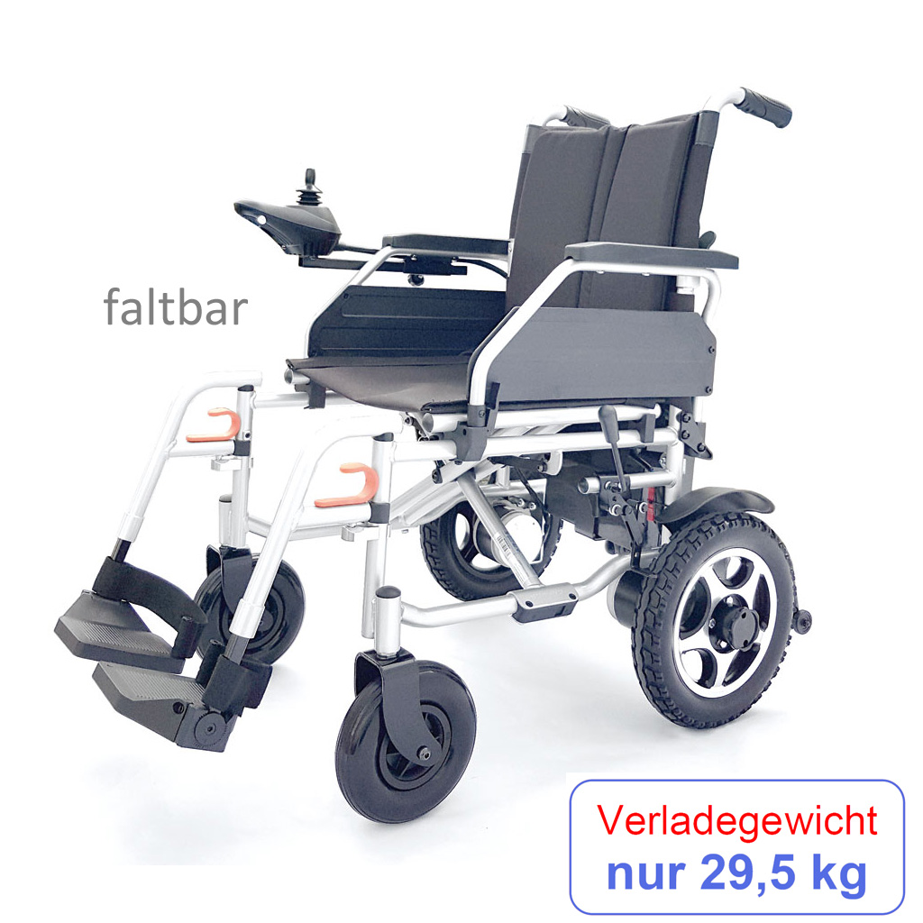 MIETEN - Campus Elektrorollstuhl- faltbarer Rollstuhl- Reiserollstuhl- Faltrollstuhl- Rücken klappbar- 6 km-h- bis 100 kg