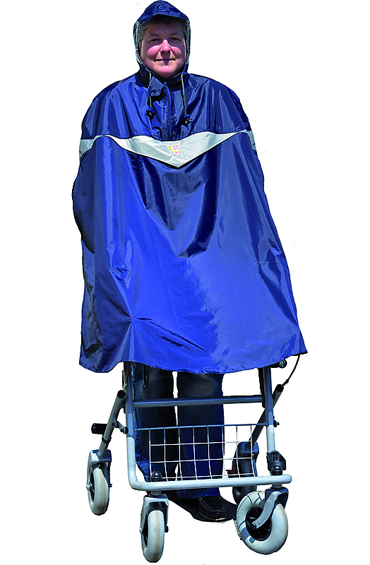 MPB Rollator Poncho- Nylon- wasserfest- blau