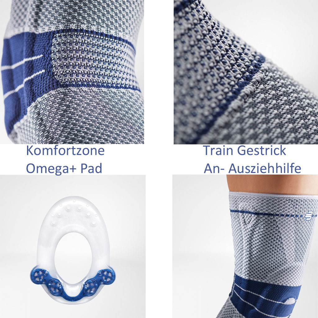 Neue Bauerfeind GenuTrain Titan Silk- mit Silikonrand- Aktivbandage Kniegelenk- neue 8- Generation 2020- Train-Gestrick- Omega+ Pad- Komfortzone Kniekehle- hautfreundlich und atmungsaktiv unter Kniebandagen > Bauerfeind > GenuTrain