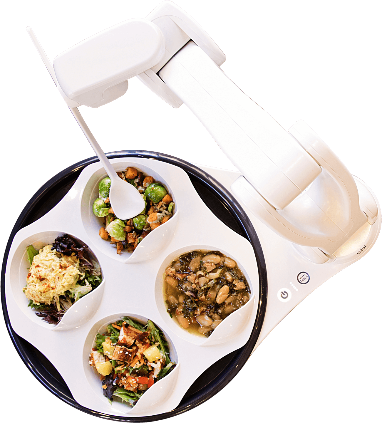 OBI Esshilfe Roboter- übernehmen Sie die Kontrolle beim essen- mobiler Essroboter-Arm komplett mit Schalen- inkl- Akku- für zu Hause oder im Restaurant