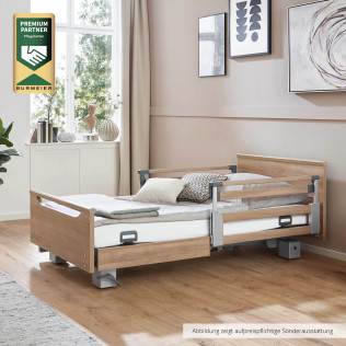 Pflegebett Regia Easy Switch mit Holzdekor  