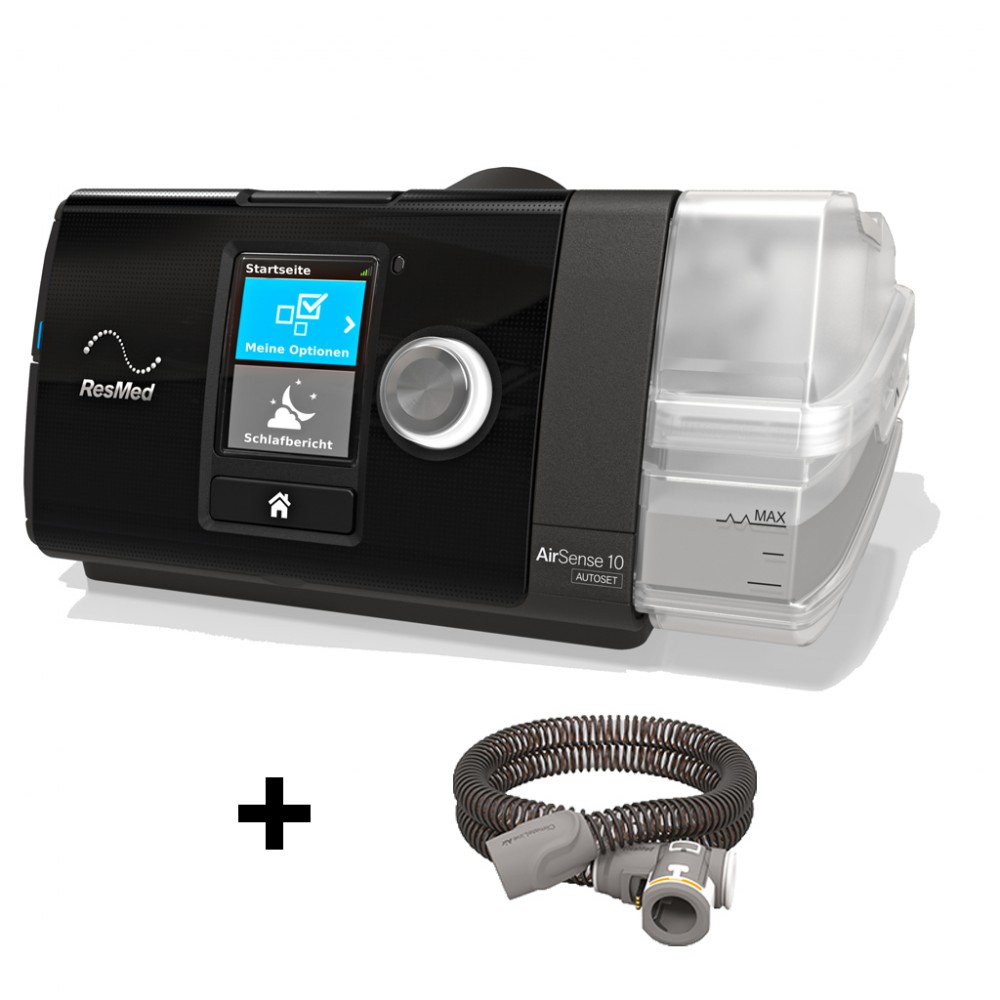 Resmed AirSense 10 AutoSet CPAP Gert inkl- HumidAir Warmluftbefeuchter + ClimateLineAir (lieferbar in der nocam Version ohne Funkmodul) unter CPAP Gerte > ResMed Shop > autoPAP (APAP) > ResMed