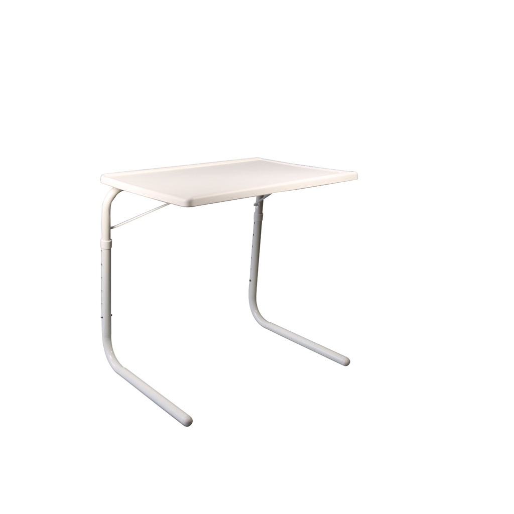 RFM Falttisch- Bett-Tisch mit 6-fach höhenverstellbar- bis 15 kg belastbar- farbe Weiss