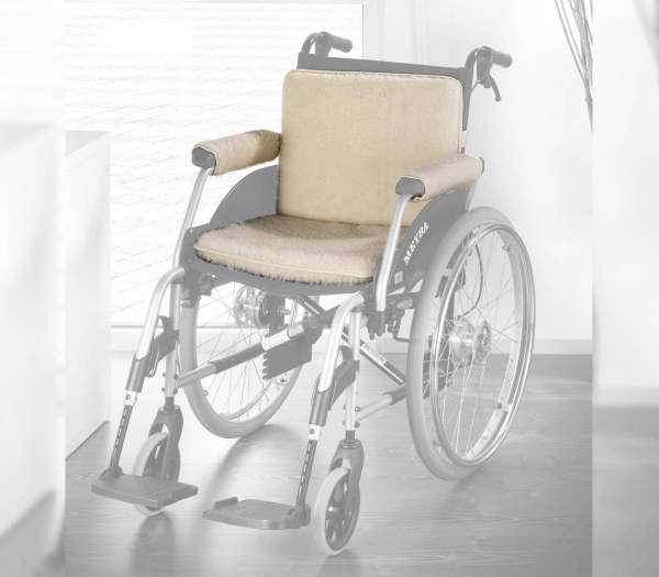 Schurwoll-Rollstuhl-Set 3-tlg- natur  unter Mobilität>Zubehör Mobilität>Rollstuhl Zubehör