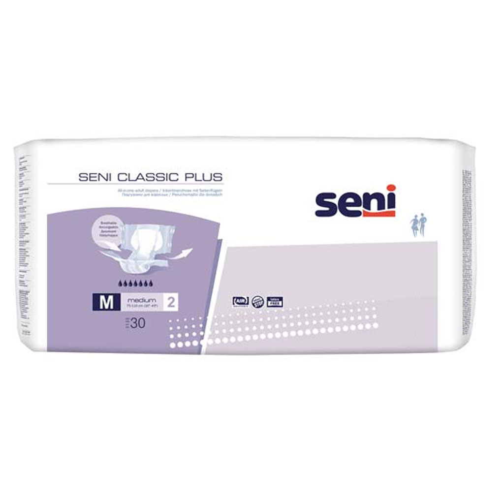 Seni Classic Plus- Inkontinenz-Windelhose- fr schwere Inkontinenz- mit Vliesseiten- (P-30)