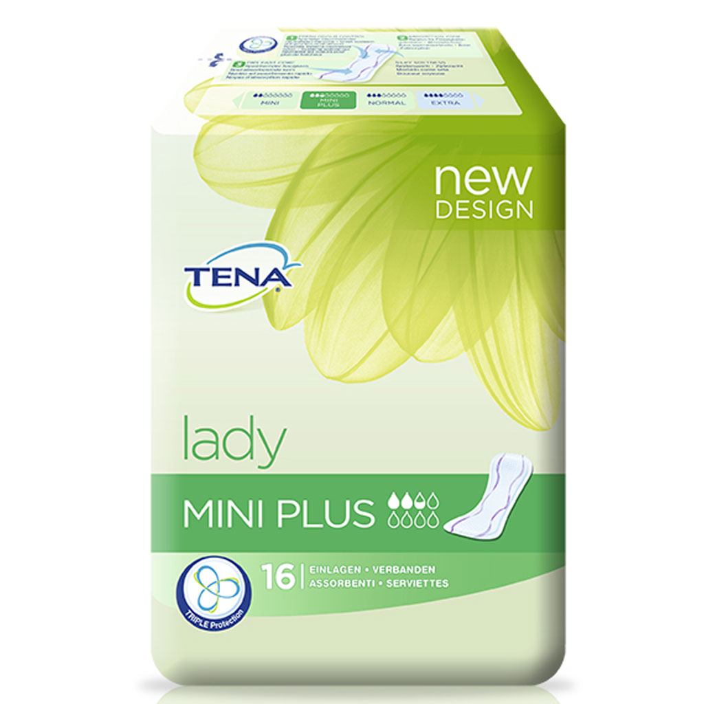 Tena Lady Mini Plus (Karton 160 Stück)-Einlage längere Slipeinlage bei leichter Blasenschwäche