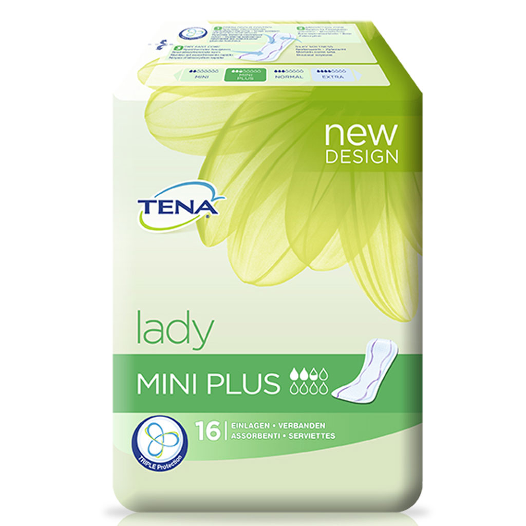 Tena Lady Mini Plus (Karton 160 Stck)-Einlage lngere Slipeinlage bei leichter Blasenschwche