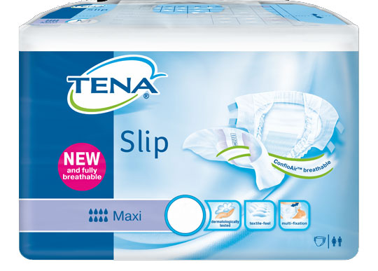 Tena Slip Maxi L ConfioAir (Karton 72 Stück) Windel für mittlere bis schwerste Inkontinenz