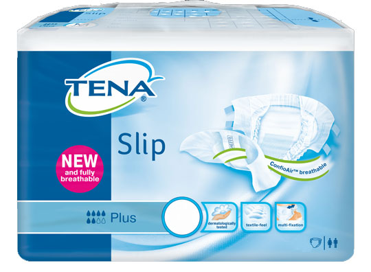 Tena Slip Plus L ConfioAir (Karton 90 Stück) Windel für mittlere bis schwere Inkontinenz