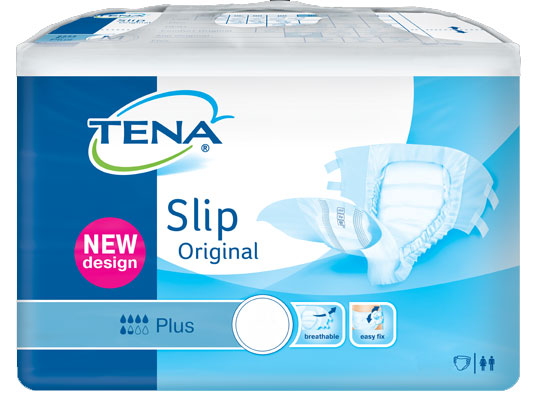 Tena Slip Plus L Original (Karton 90 Stück) Windel für mittlere bis schwere Inkontinenz unter Windelhosen > Tena