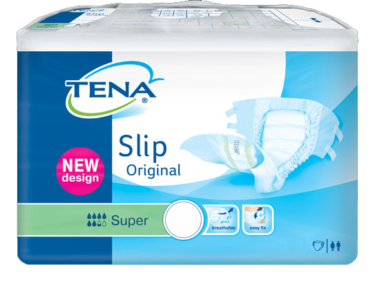 Tena Slip Super L Original (Karton 90 Stück) Windel für mittlere bis schwerste Inkontinenz