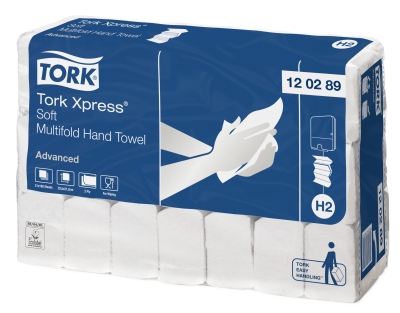 Tork Xpress H2 Advanced Multifold Handtuch (VE-21) 25-5 cm lang- 2-lagig- Fb- weiss unter Hygieneshop > Tena