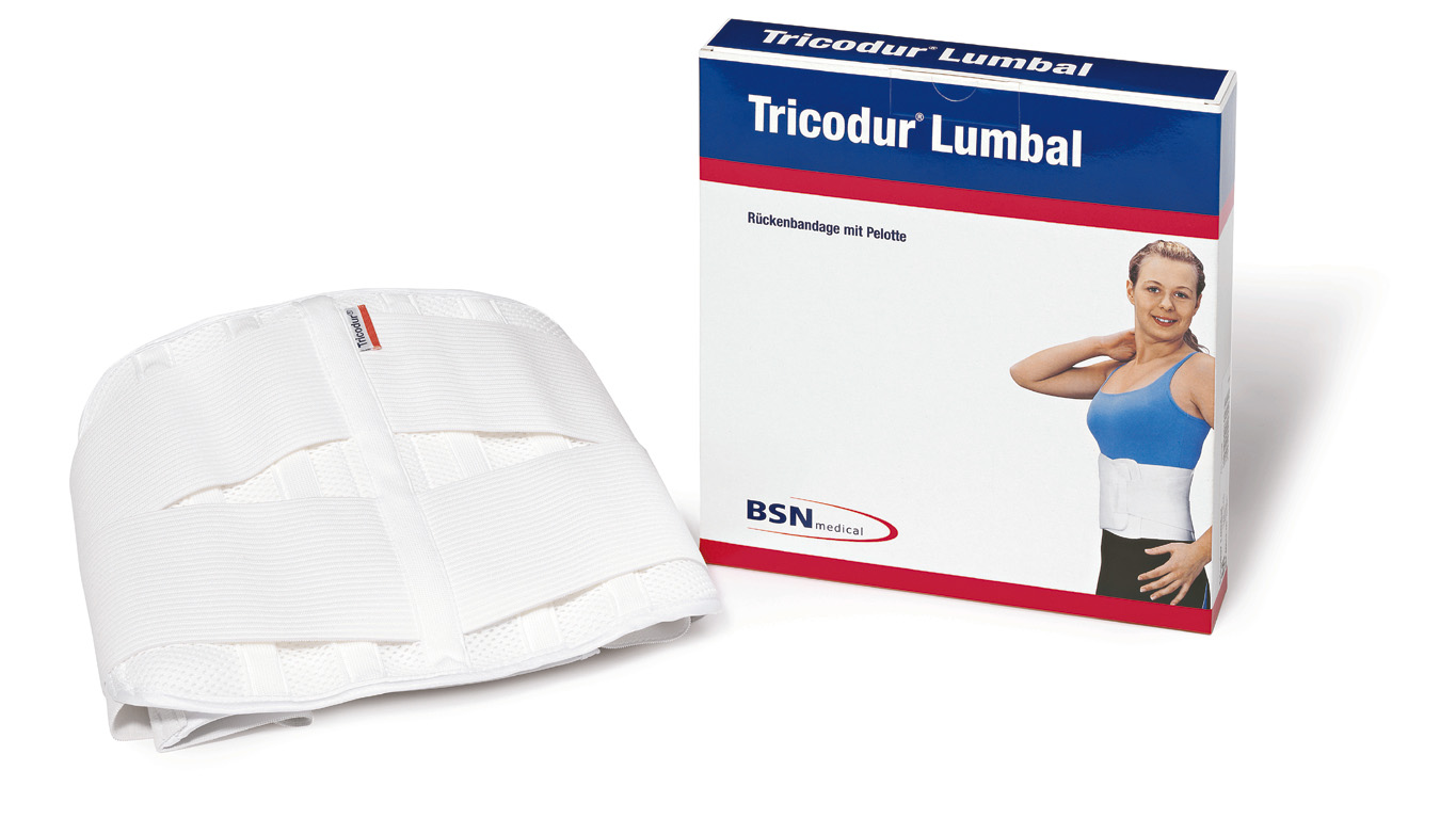 Tricodur Lumbal Rückenbandage mit Doppelgurtsystem