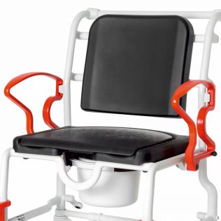 XXL Dusch und Toilettenstuhl Chicago - Dallas Chicago - SB 58 cm grau-rot 